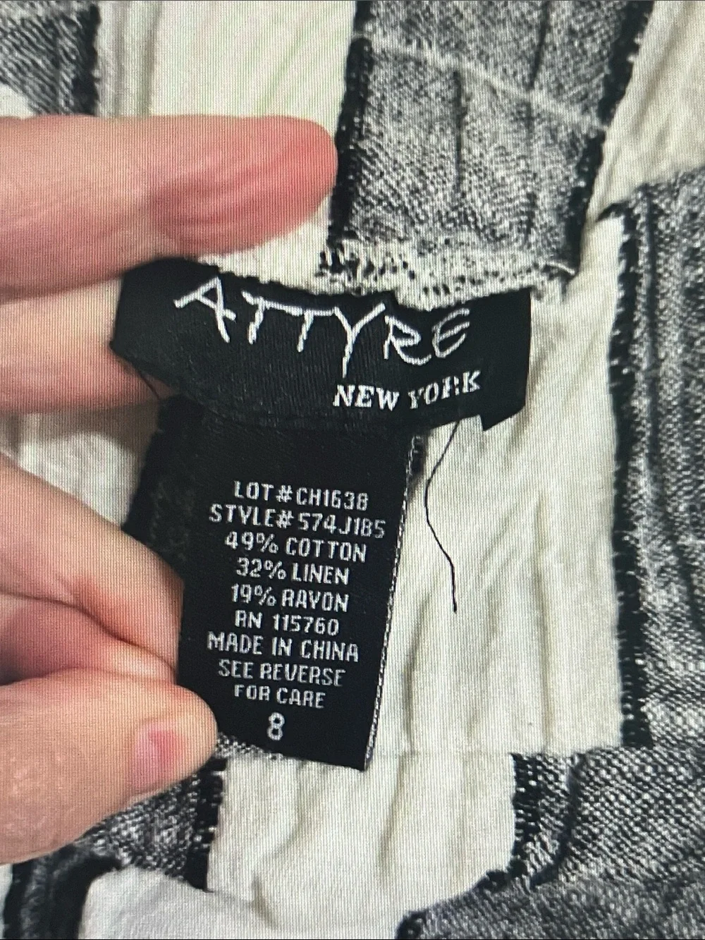Attyre Black and White Vertical Stripe Chinos